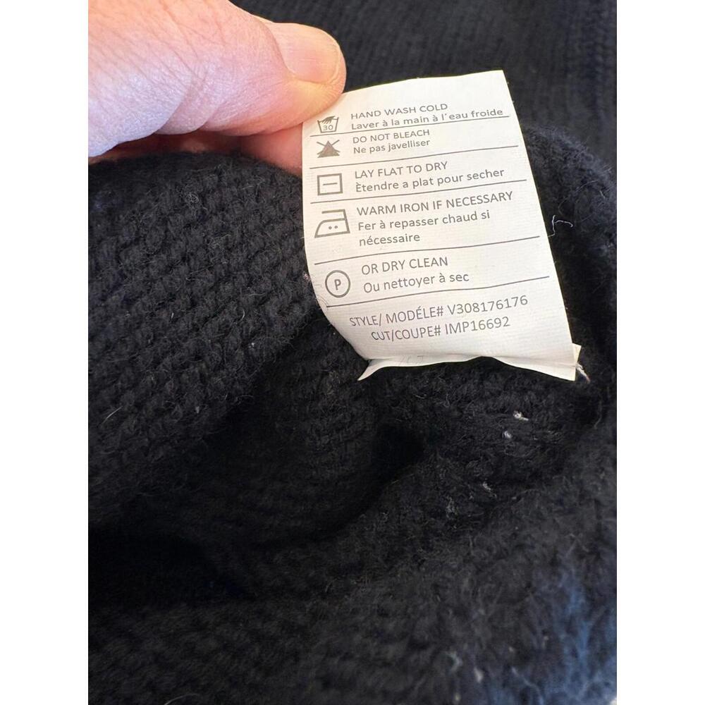 Vince wool yak oversized v-neck sweater size XS Black Soft Comfy - Picture 4 of 8